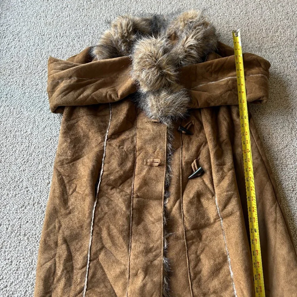 Avenue Faux Suede Shearling Coat – Penny Lane Style – Size 14/16 - Picture 11 of 11